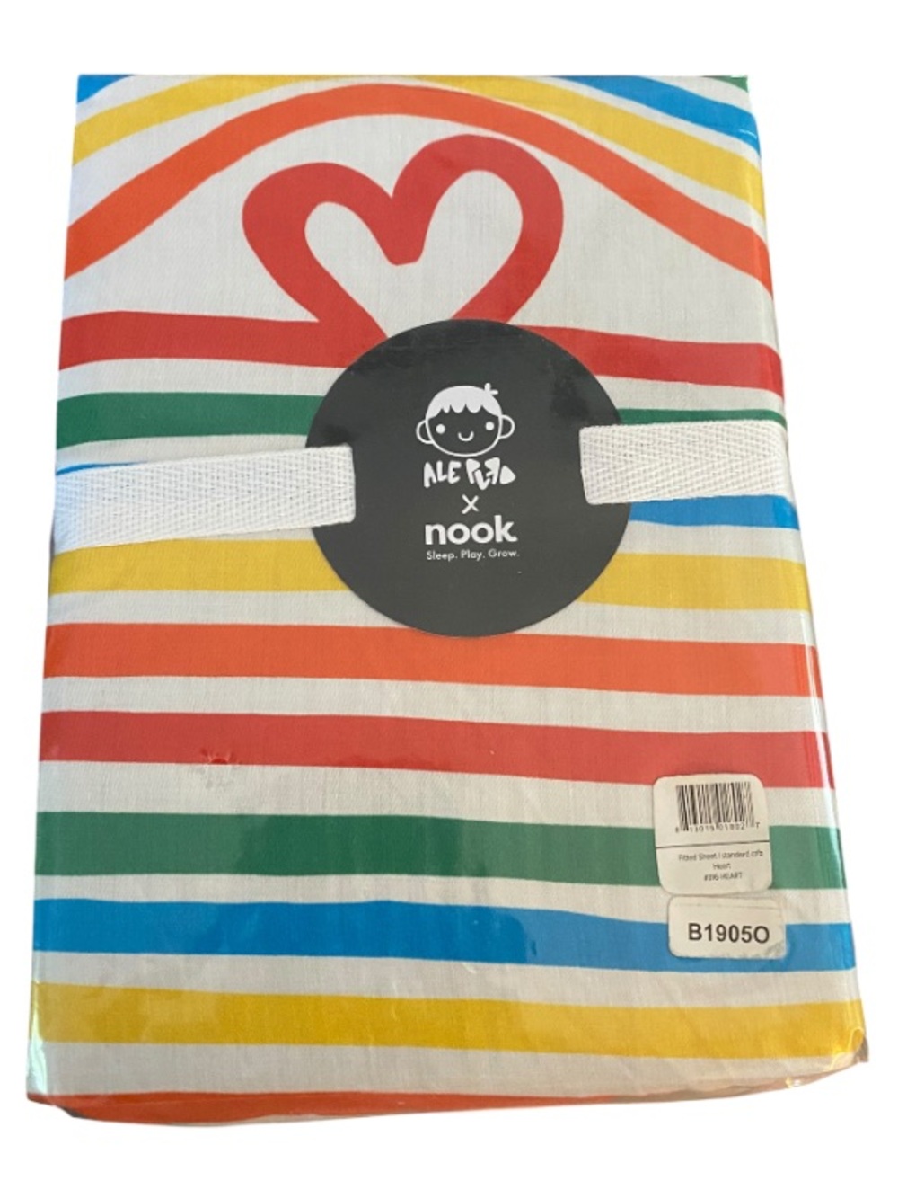 🇺🇸Ale + Nook Rainbow Stripe Crib Fitted Sheet - Organic Cotton NWT